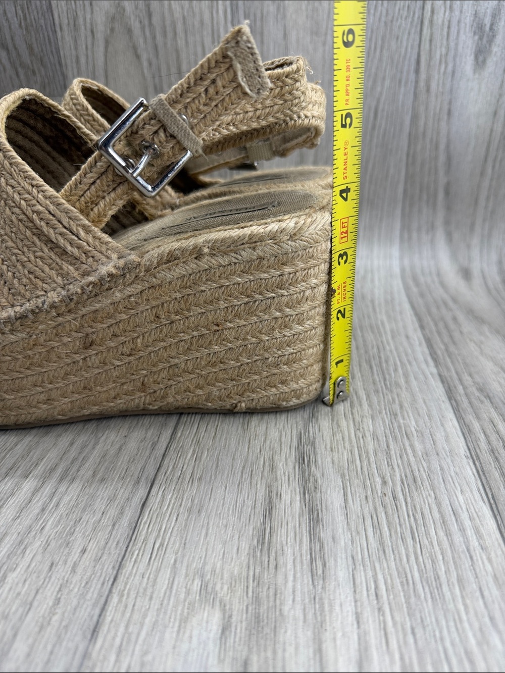 Pull&Bear Natural Braided Espadrille Platform Wedges - Picture 5 of 11